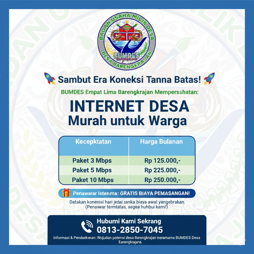 Internet Desa Hadirkan Jaringan Cepat untuk Warga Barengkrajan
